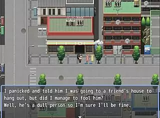 Your wife goes naked to the park for a beggar's cumshot bath in this hentai game part 7.