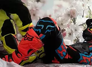 gay motocross riders tread in boots