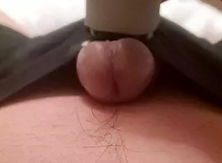 Run cock cum flows like rain during massage handjob.