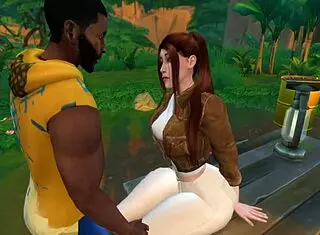 black man fucks lara croft in jungle camp part 1