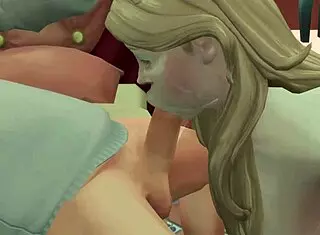 She sucks intensely in face fuck scene