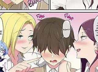 gals gather at imaizumi's house for anime dating game fun