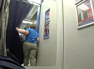 Curvy Milf's Big Ass Caught In Fitting Room