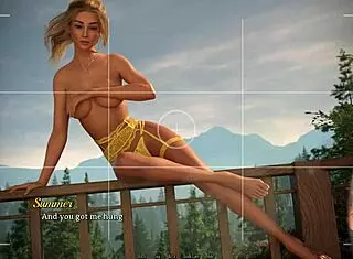 beautiful blonde performs outdoor footjob in dreamland episode 16 hentai anime game