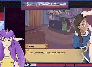 Nami gives monster cock blowjob in avatar bonus scene