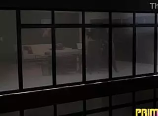 corporate futa chicks training animation by prime3dx, big cock blowjob