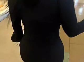 Little slut departs with a newly met fan, hinting at more.