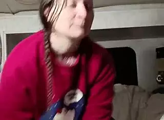 Bbw wife engages in pet play, so naughty!