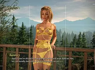 beautiful blonde performs outdoor footjob in dreamland episode 16 hentai anime game