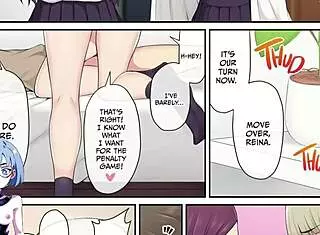 gals gather at imaizumi's house for anime dating game fun