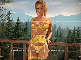 beautiful blonde performs outdoor footjob in dreamland episode 16 hentai anime game