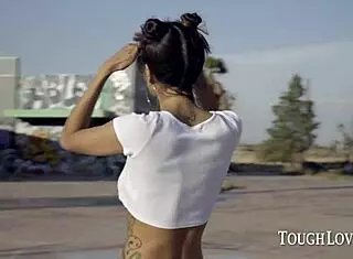 Latina Abby Brazil endures hard outdoor fucking