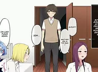 gals gather at imaizumi's house for anime dating game fun