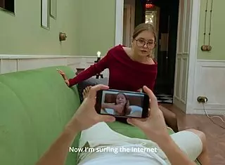 cheating wife rides huge cock for silence, swallows cum pov