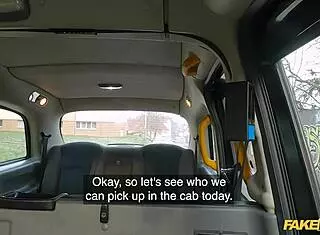 Why not blow me in the fake taxi before riding my monster cock?