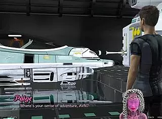 Stranded in space, this hot milf had a wild nip slip moment.