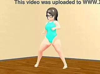 kyo dancing plump curvy animation girl