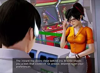 exploring the academy in this hentai anime game adventure