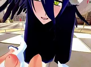 Albedo Enjoys Intense Sex In Overlord