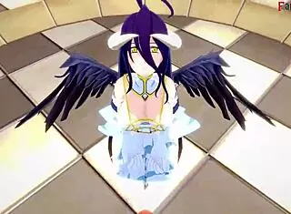 Albedo Enjoys Intense Sex In Overlord