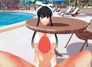 Yor Forger's Intense Bikini Pool Sex