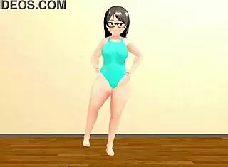 kyo dancing plump curvy animation girl