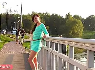 Jeny Smith in Transparent Dress Flashing