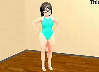 kyo dancing plump curvy animation girl