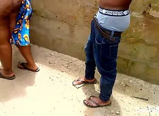 Site Manager Fucks Madam with Big Cock Outdoors