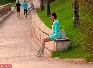 Jeny Smith in Transparent Dress Flashing