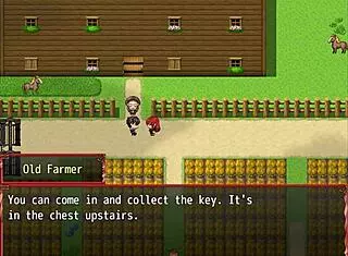 Farmers daughter in sexy outfit plays with furry and horsecock dildo