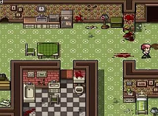 Hentai game featuring bathroom creampie and blowjob