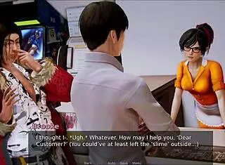 exploring the academy in this hentai anime game adventure