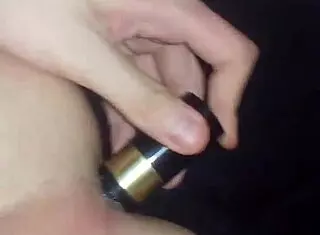 Gay teen 18+ explores personal boundaries in a playful manner.