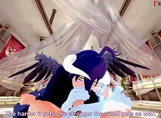 Albedo Enjoys Intense Sex In Overlord
