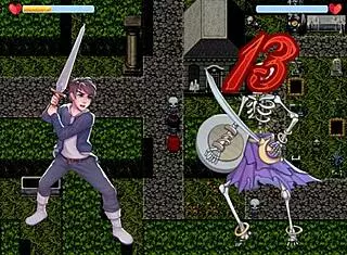 Farmers daughter in sexy outfit plays with furry and horsecock dildo