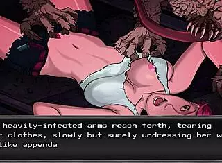 Hentai game featuring bathroom creampie and blowjob