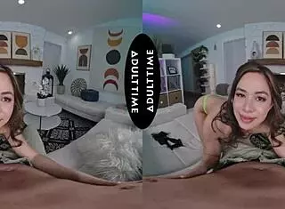 Scarlett Alexis gets tits grabbed before riding Kyle Mason's thick cock in POV