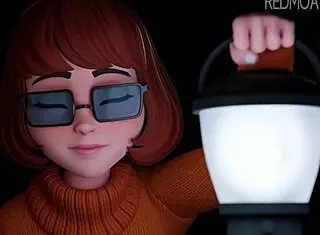 velma from scooby-doo gets naughty in 3d hentai by redmoa 😏