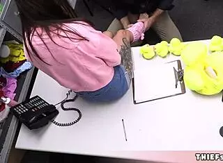 Cute teacher caught stealing, pays with pussy 😏