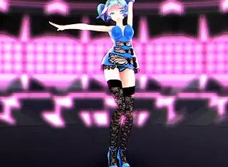 this anime with hatsune miku is super cool and exciting