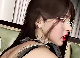 3d cute asian maid cheating with her master and getting creampie.