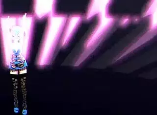 this anime with hatsune miku is super cool and exciting