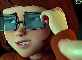 velma from scooby-doo gets naughty in 3d hentai by redmoa 😏