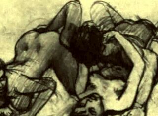 Vintage erotiske tegninger bringer retro fantasier til live