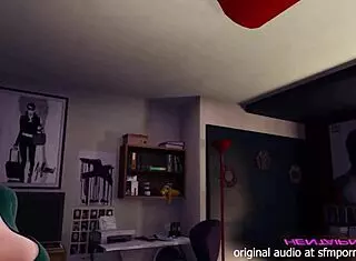 MILF In Green Shirt And Red Thong Teasing In Bedroom