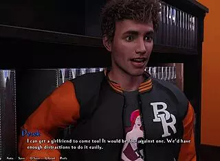 In Being a DIK 143, cute curvy brunette in outfit sucks cock and gets bukkake on tits