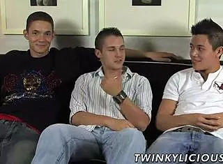 twinks trevin nills and michael lee masturbate with ty sloan in group cumshot