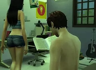 My cousin apologizes by sucking my dick and I break her ass!