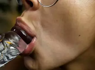 In this POV scene, the redhead with small tits gives the best blowjob, sucking and using her tongue on the cock until explosion.